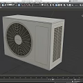 Modern Grey Air Conditioner Fan With Circular Grille And Side Vents Design