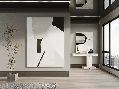 Modern Abstract Painting Abstract Hanging Painting Texture Hanging Painting Simple Hanging Painting 3d model