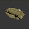 Standing Tiger Sculpture With Ivory Color And Coin Decorative Base