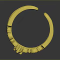 Elegant Golden Crown Jewelry With Intricate Designs And Shiny Finish