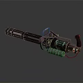 Modern Tactical Weapon With Black Metal Barrel Grip And Mechanical Structure 3d model