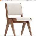 Comfortable Modern Leisure Chair With Wooden Frame And Linen Fabric Seat
