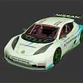 Nissan ZEOD RC Racing Car With White Blue Livery And Aerodynamic Features