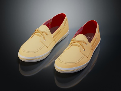 Modern Shoes Men's Shoes Leather Shoes 3d model