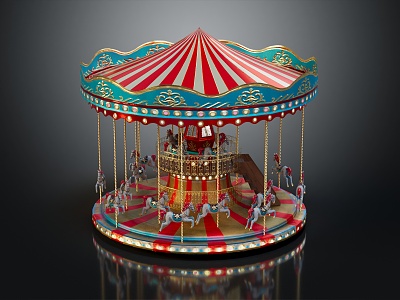 Jane Europe carousel children's playground children's playground 3d model