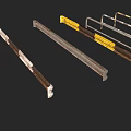 Highway guardrail fence road guardrail low face number low model simple model game sub-era film and television level super realistic high precision 3d model