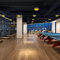 Modern Fitness Gym With Spacious Workout Area Various Exercise Equipment And Bright Lighting
