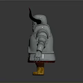 Man In Silver Fantasy Armor With Horned Helmet Red Tunic And Yellow Boots