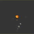 Detailed Solar System Visualization With Planets Orbits Around Bright Sun In Space 3d model