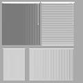 Vertical And Horizontal Slatted Window Blinds For Modern Home Interior Decor Options 3d model