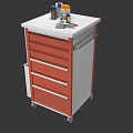 Commercial Utility Cart With Multiple Drawers Wheels And Storage Supplies