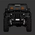 Black Six Wheel Off Road Vehicle With Tough Exterior And Large Tires