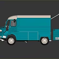 minibus minivan driverless bus school bus van box car 3d model