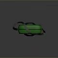 Stylish Green Shoulder Bag With Gray Strap And Textured Exterior Design
