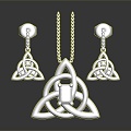 Modern Pendant Metal Jewelry Metal Pendant Pendant 3d model