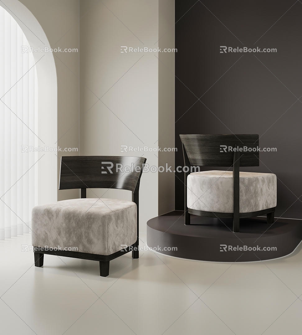 Modern Leisure Chair Single Chair Single Sofa 3d model