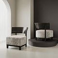 Modern Leisure Chair Single Chair Single Sofa 3d model