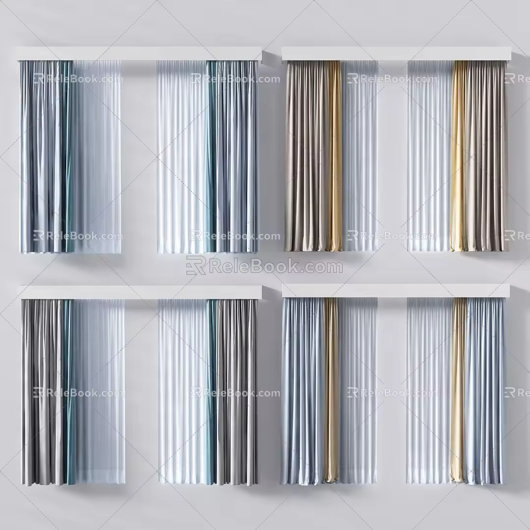 Modern Curtains 3d model