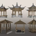 Chinese-style landscape pavilion, ancient built pavilion, antique pavilion 3d model