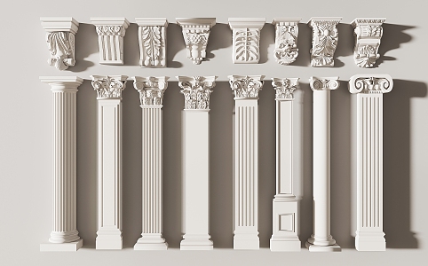 European Roman Column 3d model