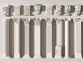 European Roman Column 3d model