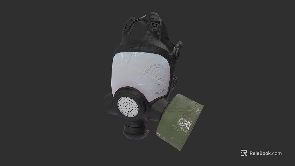 Military Gas Mask As Essential Weapon Equipment For Chemical Protection 3d model 
