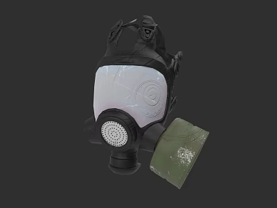 Military Gas Mask As Essential Weapon Equipment For Chemical Protection 3d model