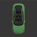 Green Porsche Electric Sports Car With Black Roof And Sleek Modern Design