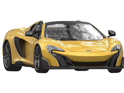 Yellow McLaren Sports Car With Sleek Aerodynamic Design Sporty Exterior And Black Accents 3d model