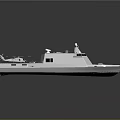 modern ship warship 3d model