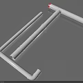 White Household Pipes With Various Shapes And Red Accent For Home Use