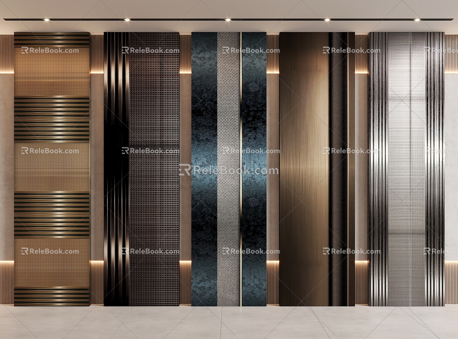 Stainless steel plate brushed stainless steel plate metal plate wall plate stainless steel background wall 3d model