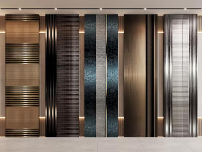 Diverse Textured Wall Panels With Multiple Colors Patterns And Surface Finishes 3d model