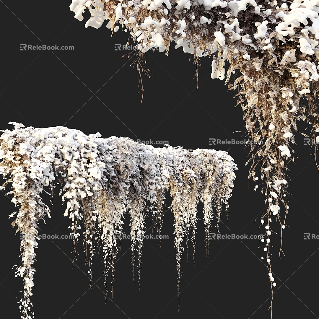 Modern Outdoor Snow Plants 3d model