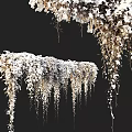 Elegant White Hanging Flowers and Cascading Vines with Natural Greenery Decor