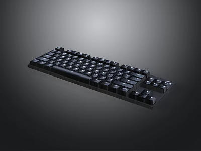 Full Size Black Computer Keyboard With Standard Key Layout And Durable Design 3d model