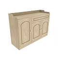 Light Wooden Storage Cabinet With Panel Doors And Drawer Design