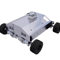 Smart Machine With Silver Body Black Wheels And Compact Mechanical Structure Design 3d model