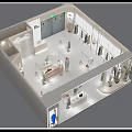 QINGMEI Clothing Store Modern Interior With Mannequins Clothes Display And Lighting