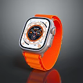 Smart Watch With Orange Nylon Strap Digital Display And Modern Design
