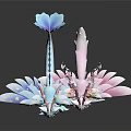 Game and Movie Fantasy Characters with Colorful Wings Horns and Flower Decorations