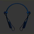 Ergonomic Blue Neckband Headphones For Computer With Lightweight Design And Clear Sound