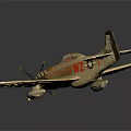 Vintage Military Fighter Aircraft With Silver Body Checkerboard Nose Art Propeller And Star Insignia