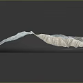 Topographic Terrain 3D Model Featuring Mountain Ranges Contour Lines And Geographic Details