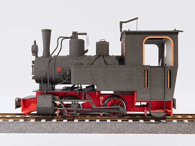 steam locomotive 3d model