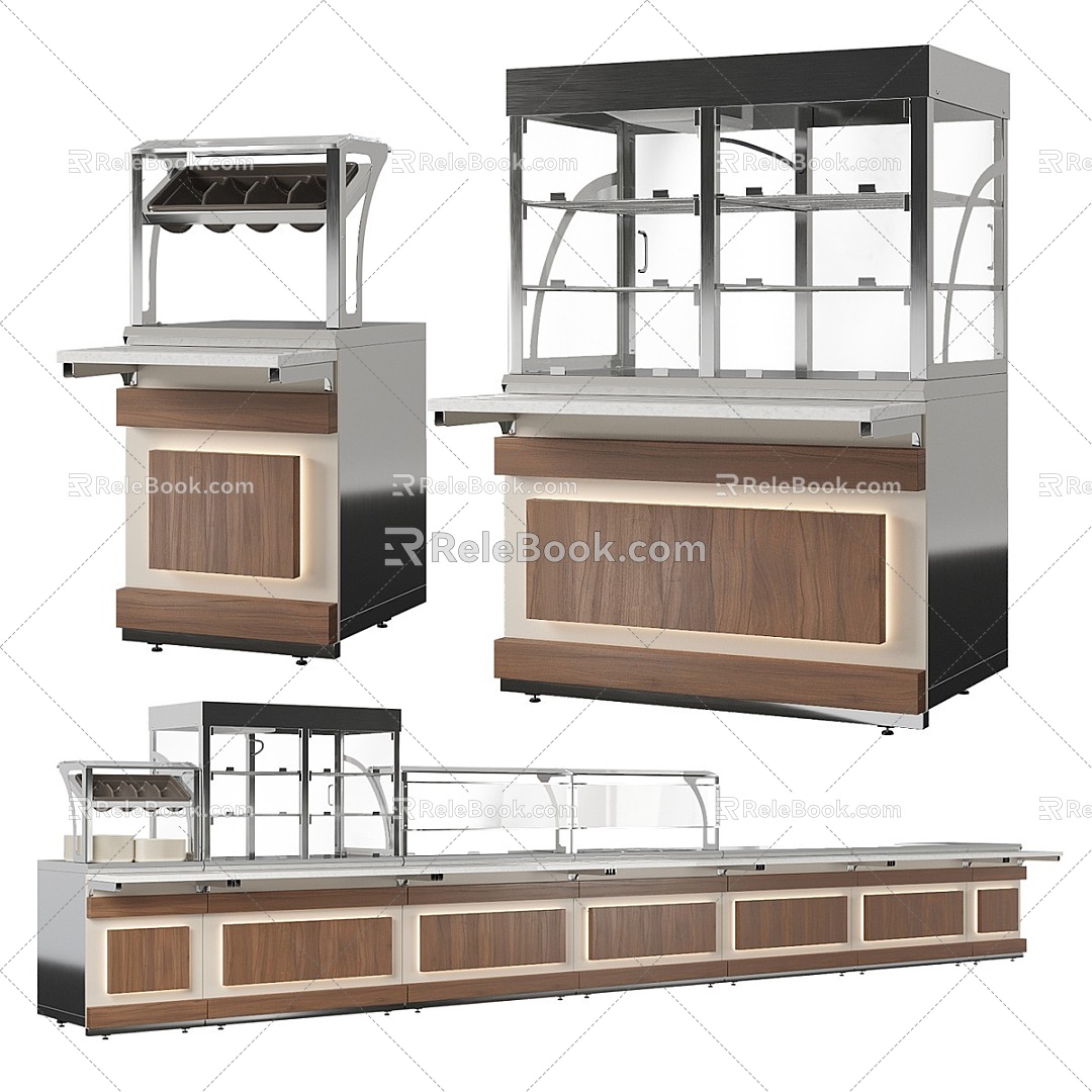 food display cabinet 3d model