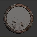 Industrial Cylindrical Metal Equipment With Rustic Surface And Striped Structure
