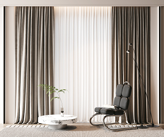 Modern Curtains 3d model