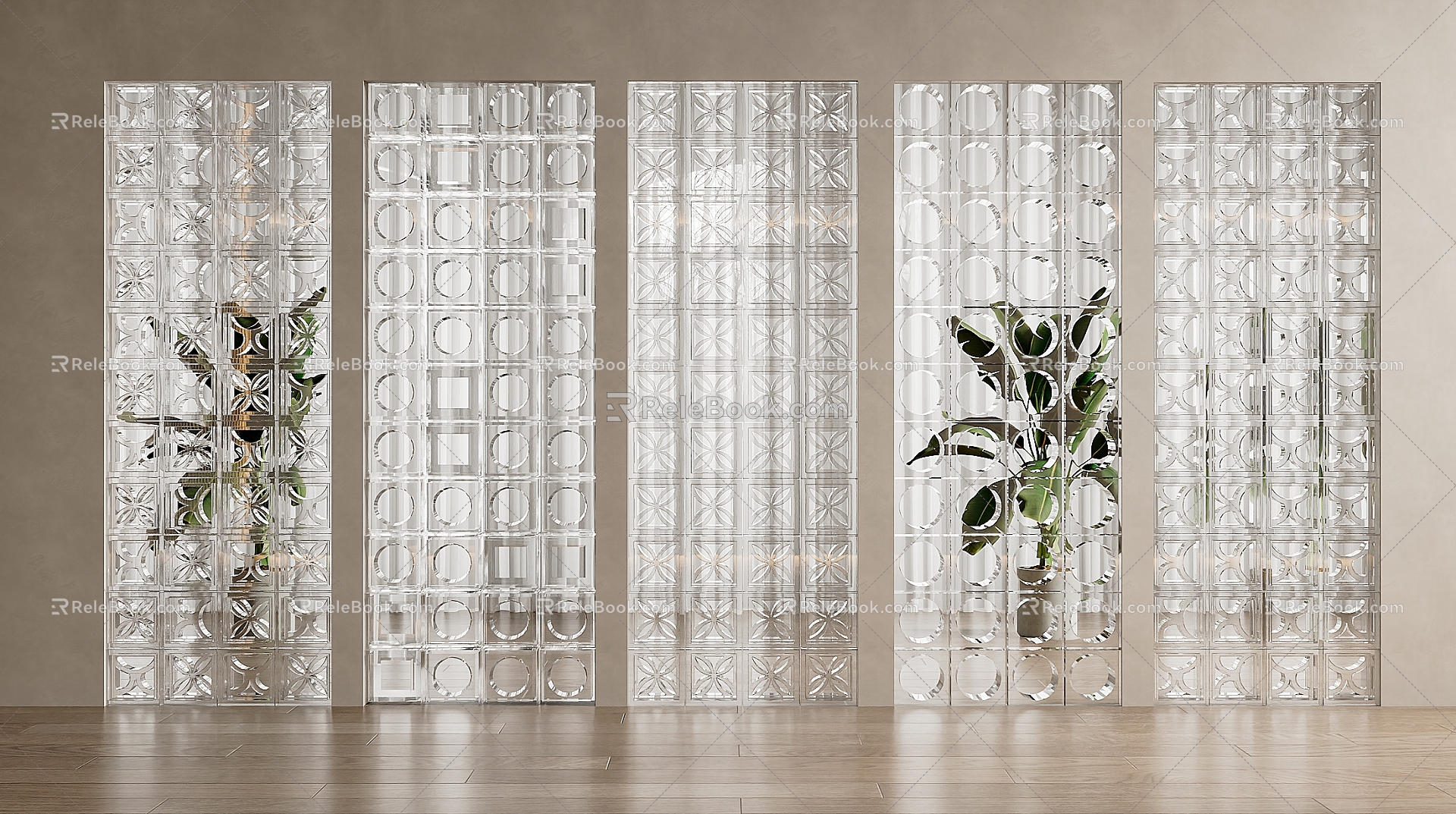 glass brick partition glass brick partition glass brick partition wall hollow partition 3d model