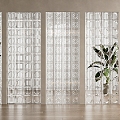 glass brick partition glass brick partition glass brick partition wall hollow partition 3d model